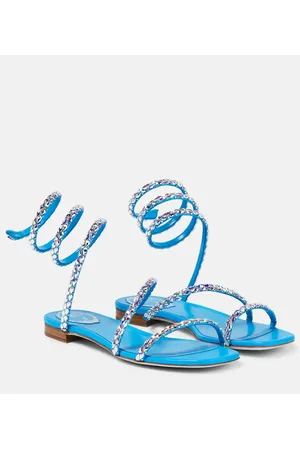 RENE CAOVILLA Verzierte Sandalen aus Satin