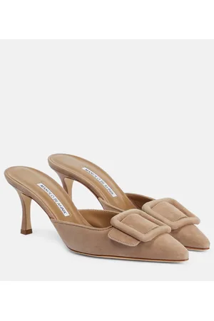 Manolo Blahnik Mules Maysale 70 aus Veloursleder