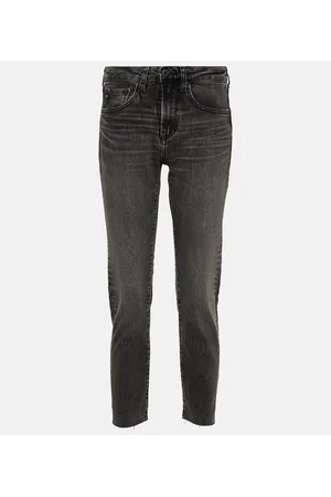 AG Jeans Mid-Rise Slim Jeans Girlfriend
