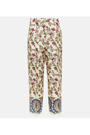 Etro Bedruckte Hose aus Seide