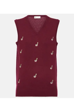 Tory Burch Bestickter Pullunder aus Kaschmir