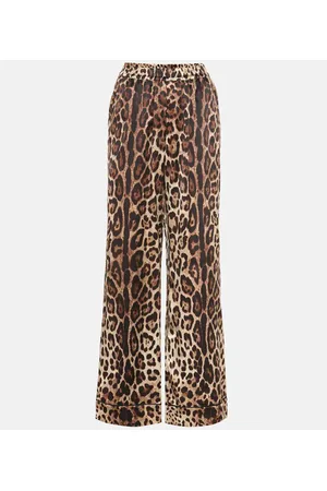 Dolce & Gabbana Bedruckte Hose aus einem Seidengemisch