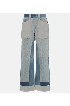 Marine Serre High-Rise Wide-Leg Jeans