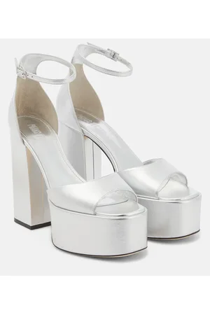 PARIS TEXAS Plateausandalen Tatiana aus Leder