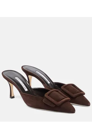 Manolo Blahnik Mules Maysale 70 aus Veloursleder