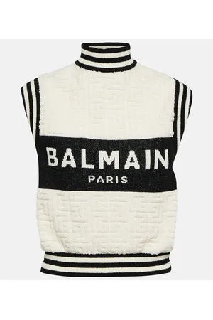 Balmain Top aus Bouclé-Jacquard