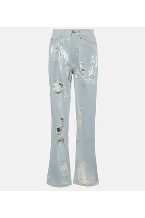 Palm Angels Straight Jeans mit Pailletten