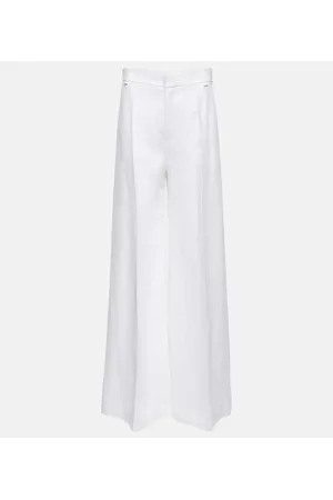 Chloé Chloé High-Rise-Hose aus Leinen und Baumwolle