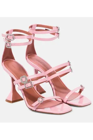 Amina Muaddi Verzierte Sandalen Robyn aus Leder