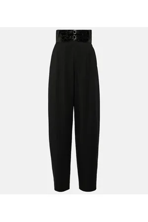 Alaïa Alaïa Weite High-Rise-Hose aus Wolle