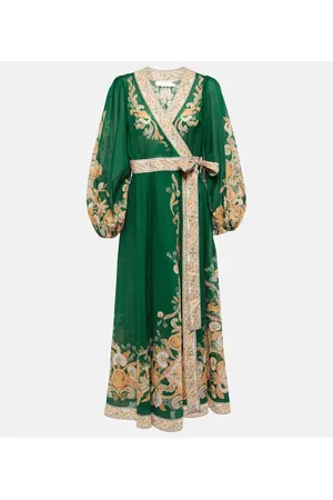 ZIMMERMANN Bedrucktes Midikleid Devi aus Baumwolle
