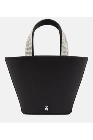 Amina Muaddi Verzierte Bucket-Bag Rih aus Satin