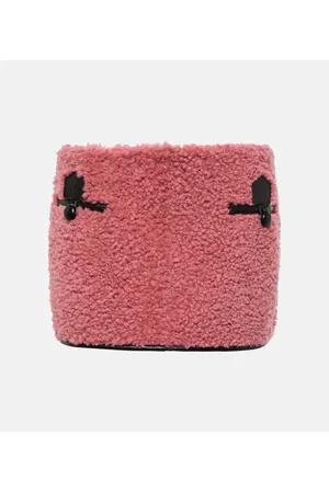 Blancha Minirock aus Shearling mit Leder