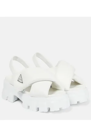 Prada Plateausandalen Monolith aus Leder