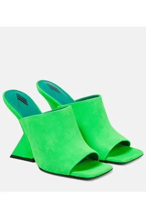 The Attico Wedge-Pantoletten Cheope aus Veloursleder
