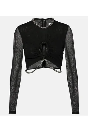 DION LEE Verziertes Cropped-Top aus Jersey