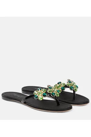 Giambattista Valli Verzierte Sandalen aus Leder