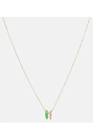 PERSÉE Persée Halskette aus 18kt Gelbgold mit Emaille und Diamanten