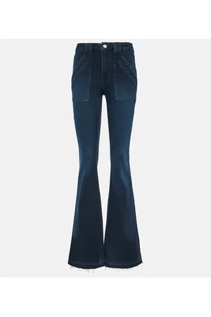 Frame High-Rise Flared Jeans Le High Flare Trapunto