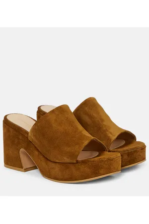 Gianvito Rossi Pantoletten aus Veloursleder