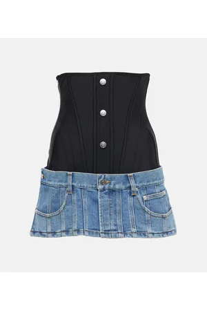 MUGLER Jeansrock Corset