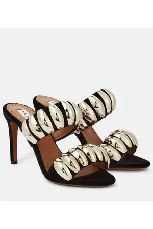 Alaïa Alaïa Verzierte Sandalen Tribale aus Veloursleder