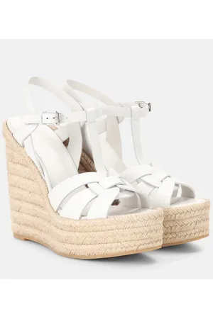 Saint Laurent Wedge-Sandalen Tribute 130 aus Leder