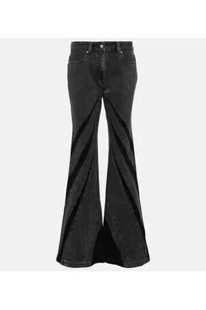 DION LEE Mid-Rise Flared Jeans