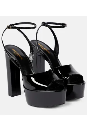 Saint Laurent Plateausandalen Jodie 145 aus Lackleder