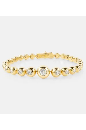 Melissa Kaye Armband Audrey Graduated aus 18kt Gelbgold mit Diamanten