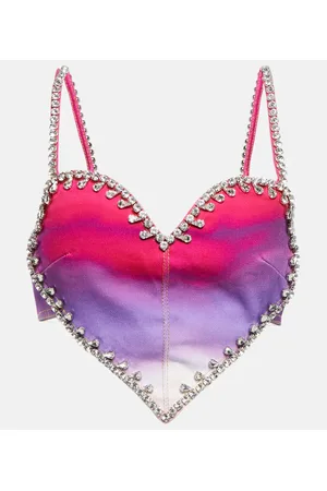 AREA Verziertes Cropped-Top