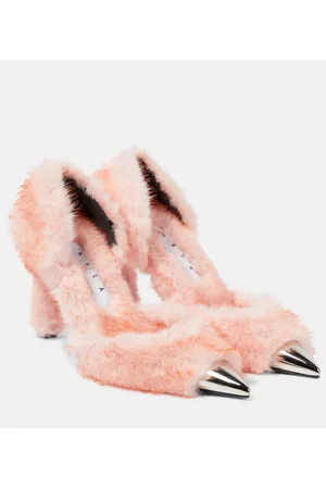 AREA Pumps Dagger mit Faux Fur
