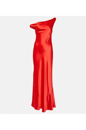 Staud One-Shoulder-Robe Ashanti aus Satin
