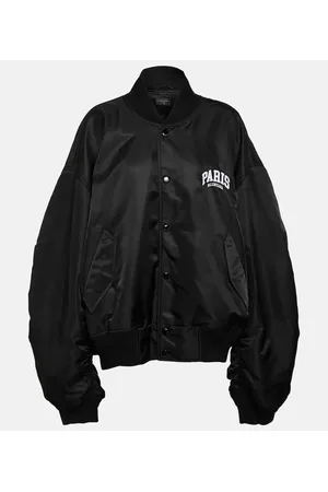 Balenciaga Collegejacke Paris aus Satin