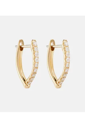 Melissa Kaye Ohrringe Cristina Small aus 18kt Gelbgold mit Diamanten