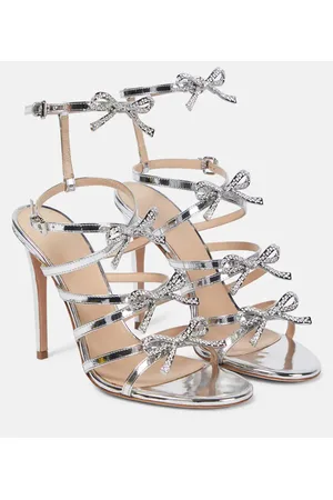 Giambattista Valli Verzierte Sandalen Silver Love Bow