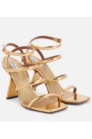 Alaïa Alaïa Sandalen Perfo aus Metallic-Leder