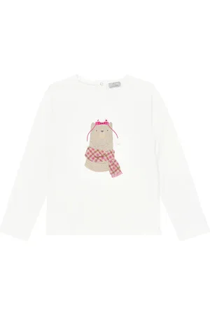 Il gufo Longsleeve aus Baumwoll-Jersey