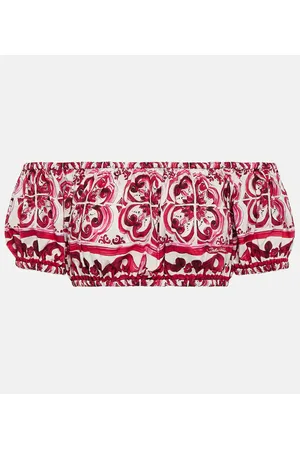 Dolce & Gabbana Bedrucktes Cropped-Top aus Baumwolle