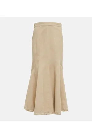 Max Mara High-Rise-Midirock aus Baumwolle