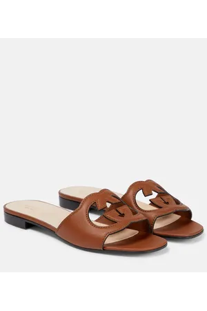 Gucci Pantoletten Interlocking G aus Leder