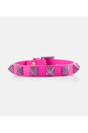 VALENTINO GARAVANI Armband Rockstud aus Leder mit Swarovski®-Kristallen