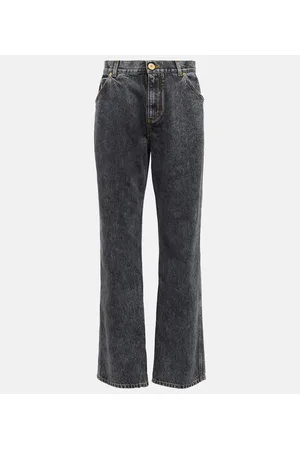 Balmain High-Rise Straight Jeans