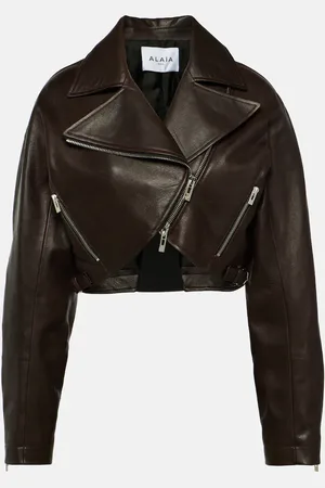 Alaïa Alaïa Cropped-Bikerjacke aus Leder