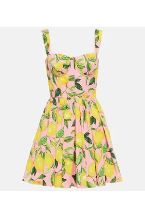 Dolce & Gabbana Bedrucktes Minikleid aus Baumwolle
