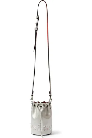 Christian Louboutin Verzierte Tasche Marie Jane aus Metallic-Leder
