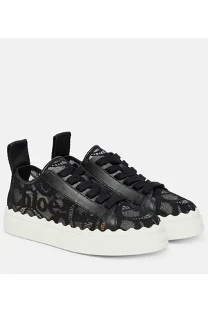 Chloé Chloé Sneakers Lauren aus Spitze und Leder