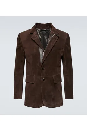 Tom Ford Blazer aus Veloursleder mit Leder
