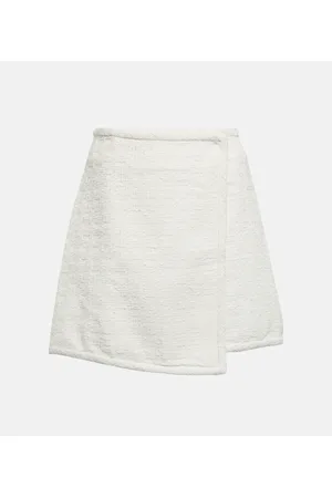 Proenza Schouler White Label Wickelrock aus Baumwoll-Tweed