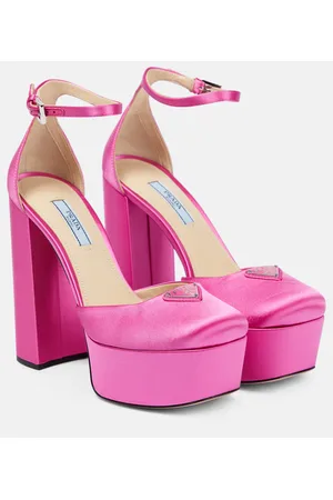 Prada Plateau-Pumps aus Satin